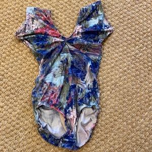 Abstract Velvet Leotard